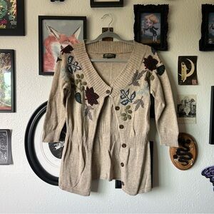 vintage y2k whimsigoth wool blend cardigan